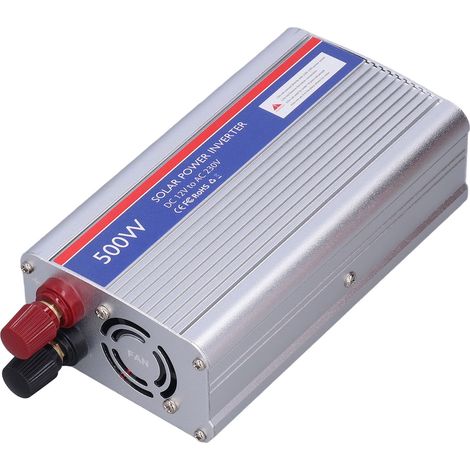 Wechselrichter 12V DC Eingang, 230V AC Ausgang, 500W Konverter, sicherer Schutz für Autogeräte, Silber (1/5)