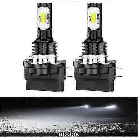Adatto per 2 lampadine a LED H15 H11B H8B senza errore, chip di CSP-3570, fari, 80 W, 20 000 lm, luci diurne, kit luci automotive, 6 500 K, bianco, giallo, blu (1/5)