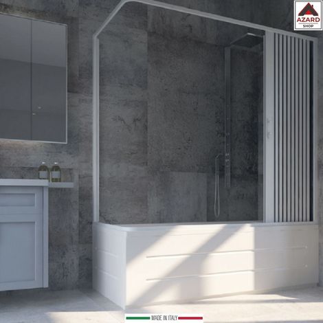 Box vasca angolare con apertura laterale scorrevole in (1/4)