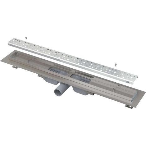 Alca Canaletas de desagüe - Plato de ducha antivandálico Low 30 cm, con rejilla, alfombrilla de acero inoxidable APZ111-300M (1/3)