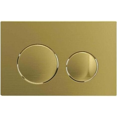 Pour Plaque de déclenchement Geberit Sigma20 pour rinçage double touche: doré (1/4)