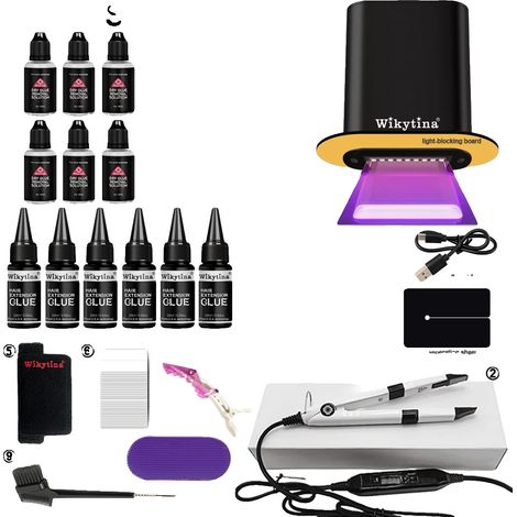 Kit per extension per capelli, strumenti leggeri, effetto naturale, kit di extension in 3 pezzi (1/2)
