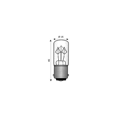 Lampadina Tubolare Ba15D 16X45 24V 10.0W ( Wimex Cod. 4101808 )