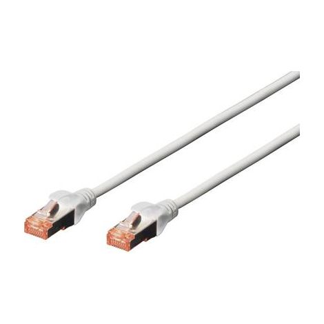Digitus DK-1644-100 RJ45 Câble réseau, câble patch CAT 6 S/FTP 10.00 m gris sans halogène, torsadé par paire, avec cliquet d'encastrement, ignifu R45190 (1/3)