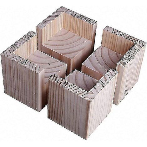 Set mit 4 Bettfüßen aus Massivholz – Stabile Möbelerhöhungen für Betten, Sofas und Tische (1/5)