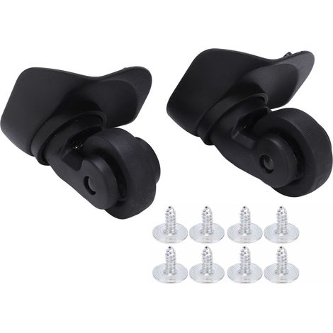 Ruedas giratorias para maleta A23, par de ruedas giratorias negras de PP/PET. (1/5)