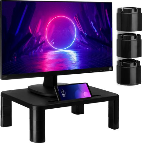 Soporte para monitor de portátil de 3 niveles, negro