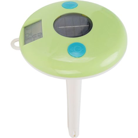 Thermomètre de Piscine Flottant 2 en 1 Solaire Testeur Salinité Température ABS Étanche Lecture Facile pour Spa et Jacuzzi