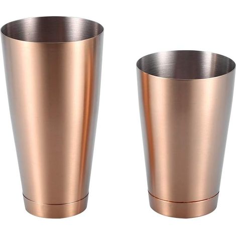 Boston Shaker Robuste En Acier Inoxydable Cocktail Cup Shaker Bar Maison Cuisine Outil(rose d'or) (1/5)