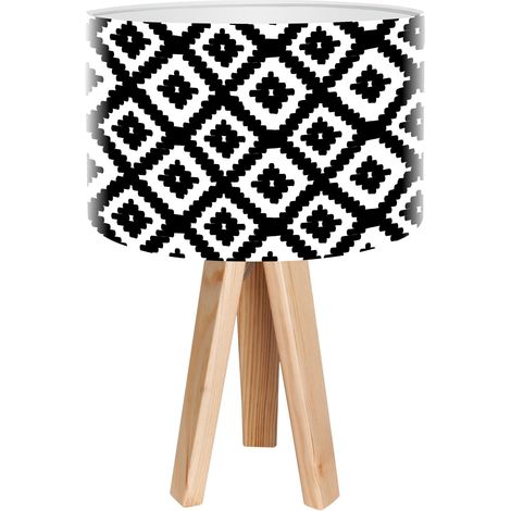 Lampe de chevet stamps foto-401 - Bois clair, blanc (1/3)