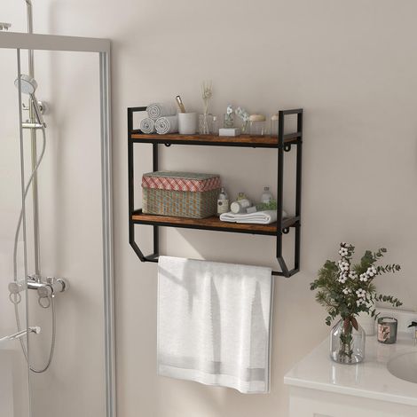 Over the Toilet Shelf Wall Mounted with Metal Frame for Bathroom (1/5)