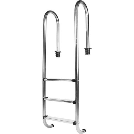 Échelle de piscine à 3 marches en acier inoxydable, antidérapante, pour la sécurité des piscines et des spas (1/5)