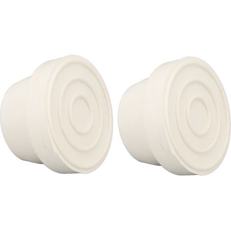 Lot de 2 butées escalier piscine en caoutchouc bouchons extrémité tube protecteurs accessoire bassin 5,7x5,7x3,7 cm (1/5)