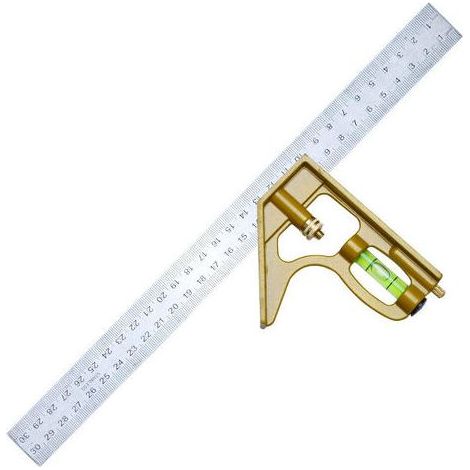 Équerre Combinée 300mm - Metrique - Équerre à Combinaison Universet Précise en Métal avec Butée et Outil de Traçage - industriel (1/3)