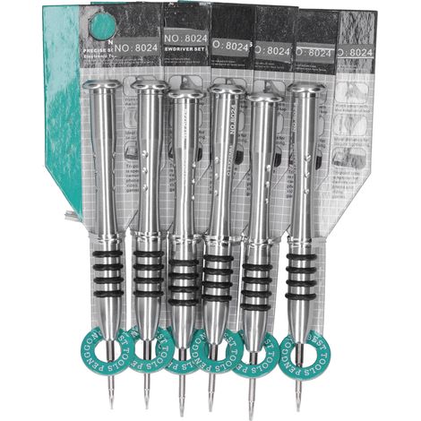 Lot de 6 tournevis en acier chrome vanadium, embouts étoile, outils de réparation et démontage, dureté HRC52-54 (1/5)