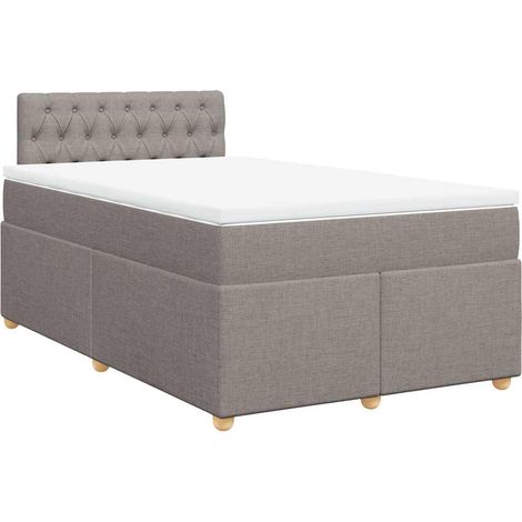 Maison Exclusive - Giroletto a Molle con Materasso Tortora 120x190 cm in Tessuto