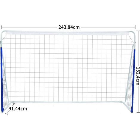 Butin de football mesurant 243, avec filet et sac de transport, adapté aux jeunes / adultes / athlètes, 84 cm x 152, 4 cm x 91, 44 cm