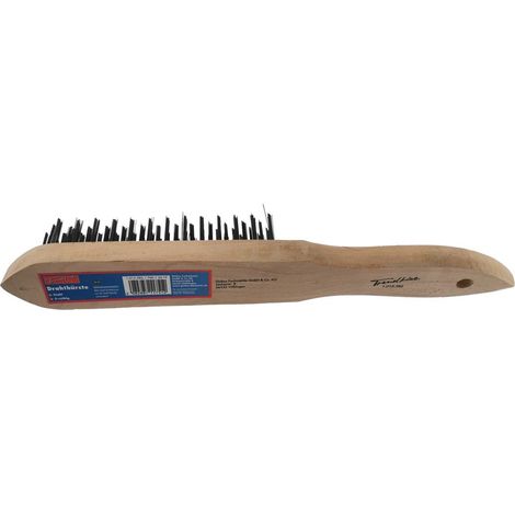 TrendLine Drahtbürste Stahl 5-reihig Holzgriff Grillreiniger Stahlbürste (1/3)