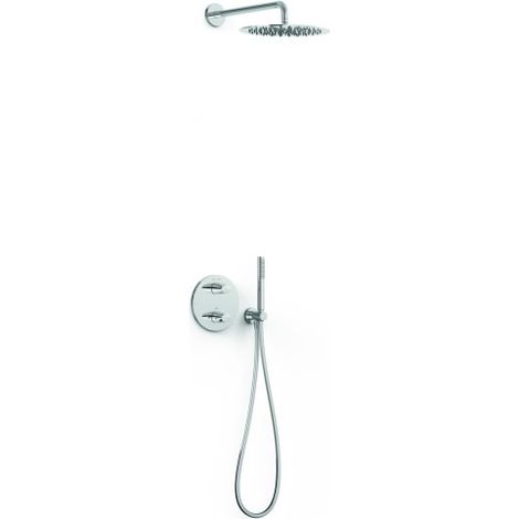 Kit robinet thermostatique encastré 2 voies pour douche Therm-box Chrome - TRES 28135004