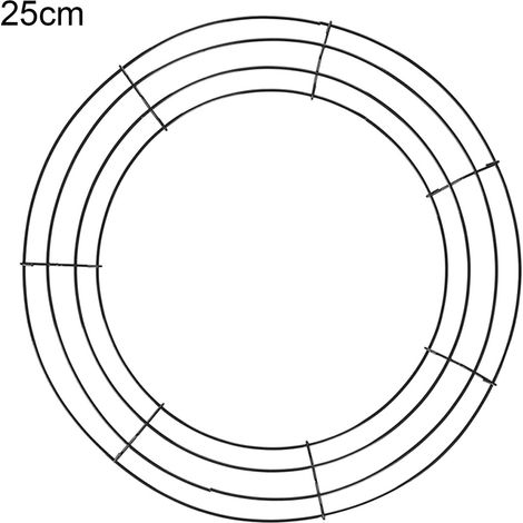 Cadre Pour Couronne - Cadre Métallique Anti-rouille Pour Décoration Murale - Forme Ronde - Diamètre 20 cm à 40 cm - 1 Pièce (1/5)