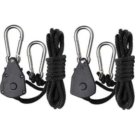 Poulie réglable 1,8 pouce, poulie d'escalade en plastique pour suspension par corde, 2 pièces (1/4)