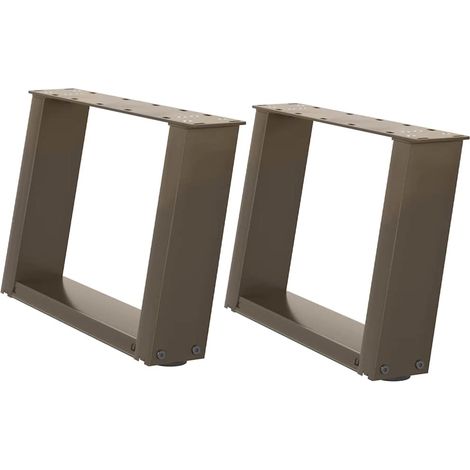 Maison Exclusive - Couchtischbeine U-Form 2 Stk. Naturstahl 50x(3