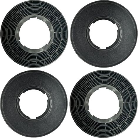 Lot de 2 filtres à charbon actif - Filtre rond pour hotte de cuisine (1/5)