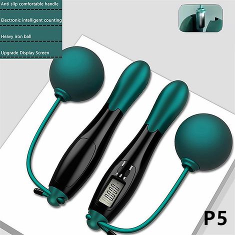 Corde à sauter à boules en acier et PVC pour l'entraînement (1/4)