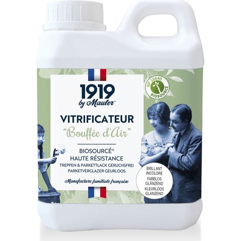 Vitrificateur biosourcé parquet & escalier - 5L Brillant Incolore - Norme NF 16640 - Bouffée d'Air 1919 by Mauler