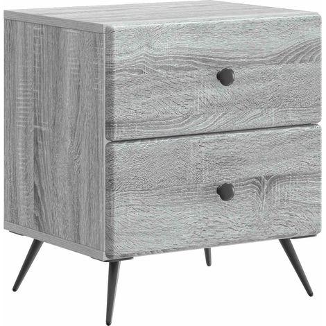 Nachttisch Graues Sonoma 43 x 34,5 x 47,5 cm Holzwerkstoff vidaXL