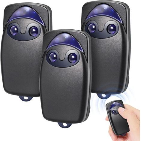 Pack of 2 Flo2r-s 433.92 MHz 2-button electric garage door remote controls, compatible with the Nice Remote garage door remote control. (1/4)