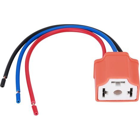 Faisceau de câblage du connecteur H4, Prise de phare en queue de cochon H4, Connecteur de tresse H4 9003, Prise femelle en céramique, Compatible avec les phares antibrouillard de voiture, camion. (1/5)