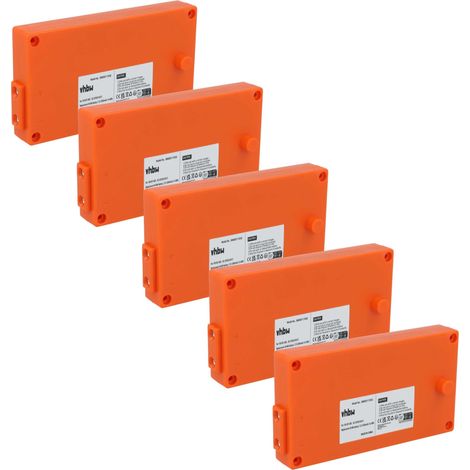 vhbw 5x Batterie compatible avec Gross Funk Crane, GF500 opérateur télécommande industrielle (2000mAh, 7,2V, NiMH)
