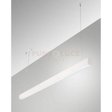 MILLET SOSPENSIONE BIANCA  3000K 3380LM 23W PRISMATIC DIMMERABILE DALI IP40 100CM