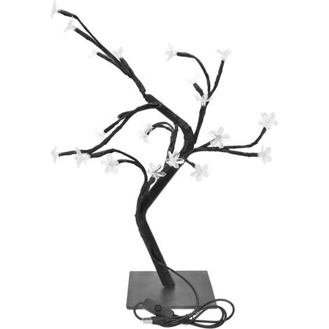 Lampadaire Bonsai LED USB, Lampe Arbre Cerisier PVC Lumière Ambiante pour Décor Salon, 24 LEDs (1/5)