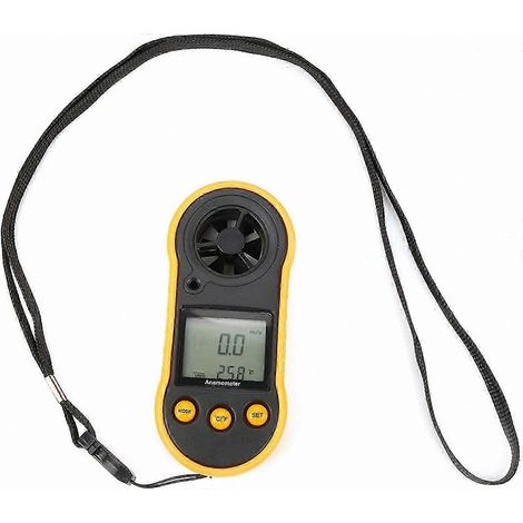 Anémomètre numérique portable pour la mesure de la température et de la vitesse du vent (1/5)