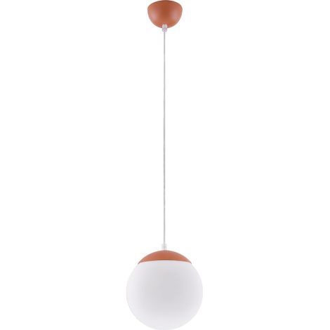 Suspensions Ugo acier/verre ocre rouge 1xE27 20cm Sollux (1/5)