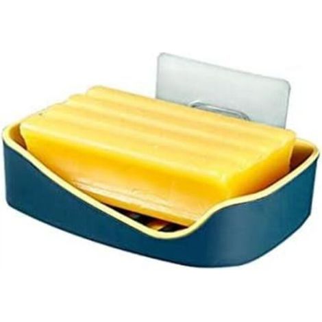 Récipient à Savon Tablette de Douche à la Rouille en Plastique avec Plateau de Savon et Crochets, pour Salle de Bain, Toilettes, Douche (Color : Yellow) (1/4)