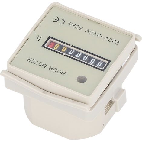 Compteur horaire BERM, minuterie industrielle, compteur horaire électrique haute précision 0-99999 h 59 min, 220-240 V CA