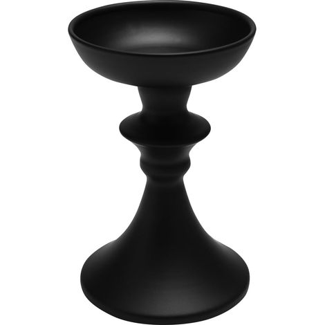 Bougeoir Noir en Métal pour Bougies Piliers Rustique Vintage Photophore pour Mariages Occasions Spéciales Fêtes (1/5)
