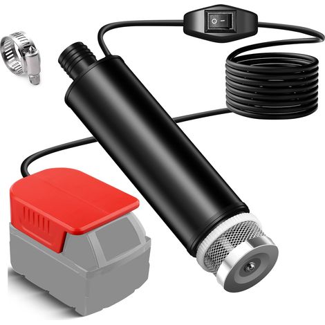 Pompe submersible pour batterie 18 V M18, pompe à eau électrique, débit d'eau 30 l/min, longueur du câble 4 m, pour piscines, aquariums, fontaines, étangs et jeux d'eau (sans batterie) (1/5)
