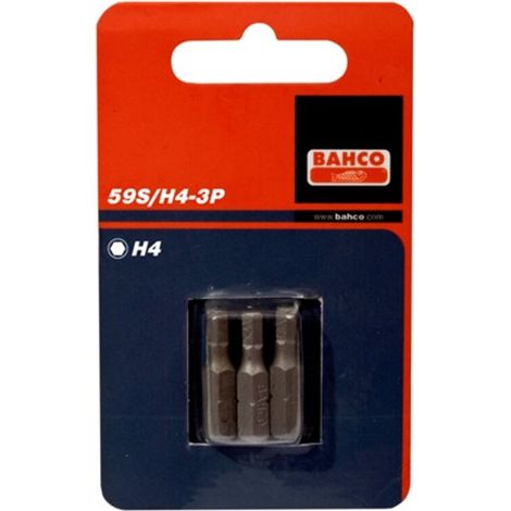 CARTON DE 3 PUNTAS 1/4 HEX10 25MM - BAHCO