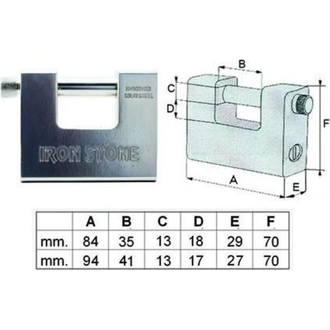 LUCCHETTO IN ACCIAIO MONOBLOCCO A UNA BOCCA mm.84 - FER 429030