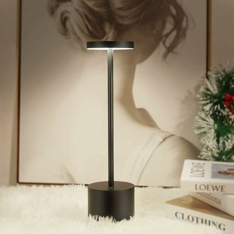 Lampe de bureau sans fil, lampe de bureau LED rechargeable, lampe moderne alimentée par batterie pour chambre à coucher, salle à manger (1/5)