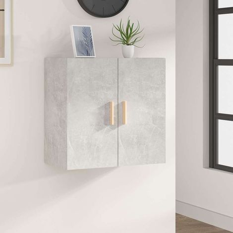 vidaXL Armario de pared madera contrachapada gris hormigón 60x30x60 cm (1/5)