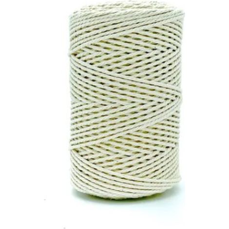 Corde tressée en coton vert clair, 219 yards de long, 0,1 pouce de diamètre, douce et résistante, idéale pour la décoration DIY. (1/5)