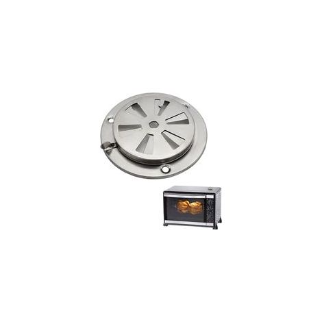 Grille de Ventilation Ronde, Rosette D'aération en Acier Inoxydable, Grille D'aération Ronde Trou de Ventilation, Grille Aeration Reglable Grille D'aération, Grille de Ventilation Ronde, 95mm (1/5)
