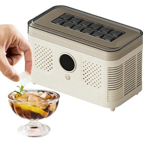 Tragbare Eiswürfelmaschine 12Stk 15 bis 20Min 12V 220V Camping (1/5)