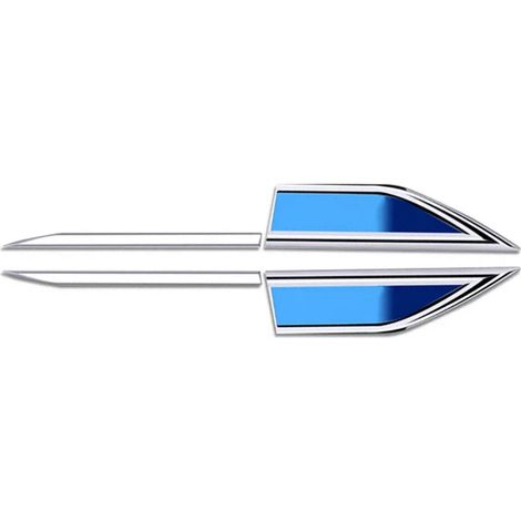 (2 pièces bleues) Autocollants de protection d'aile de voiture à faire soi-même, protection latérale d'aile de voiture, autocollant anti-rayures, accessoires de voiture (1/4)