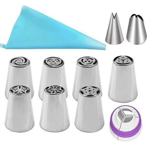 Douilles à pâtisserie russes, accessoires de pâtisserie, kit de douilles à décorer soi-même, douilles pour décorer biscuits et desserts-11Pcs